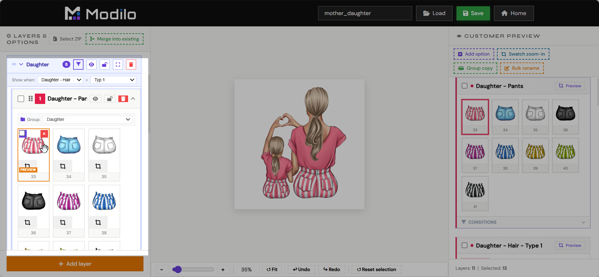 Move layer into a clipart group