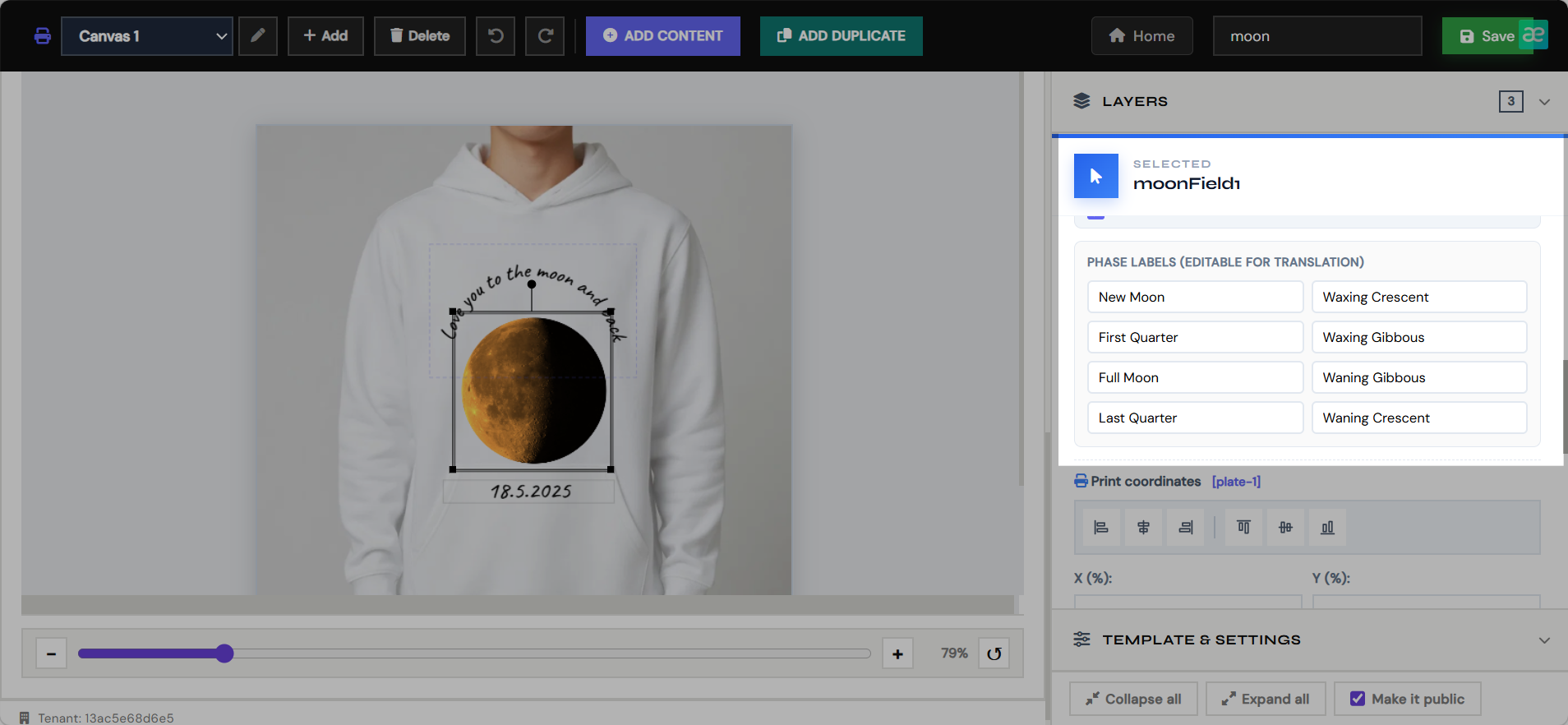 Edit moon phase labels
