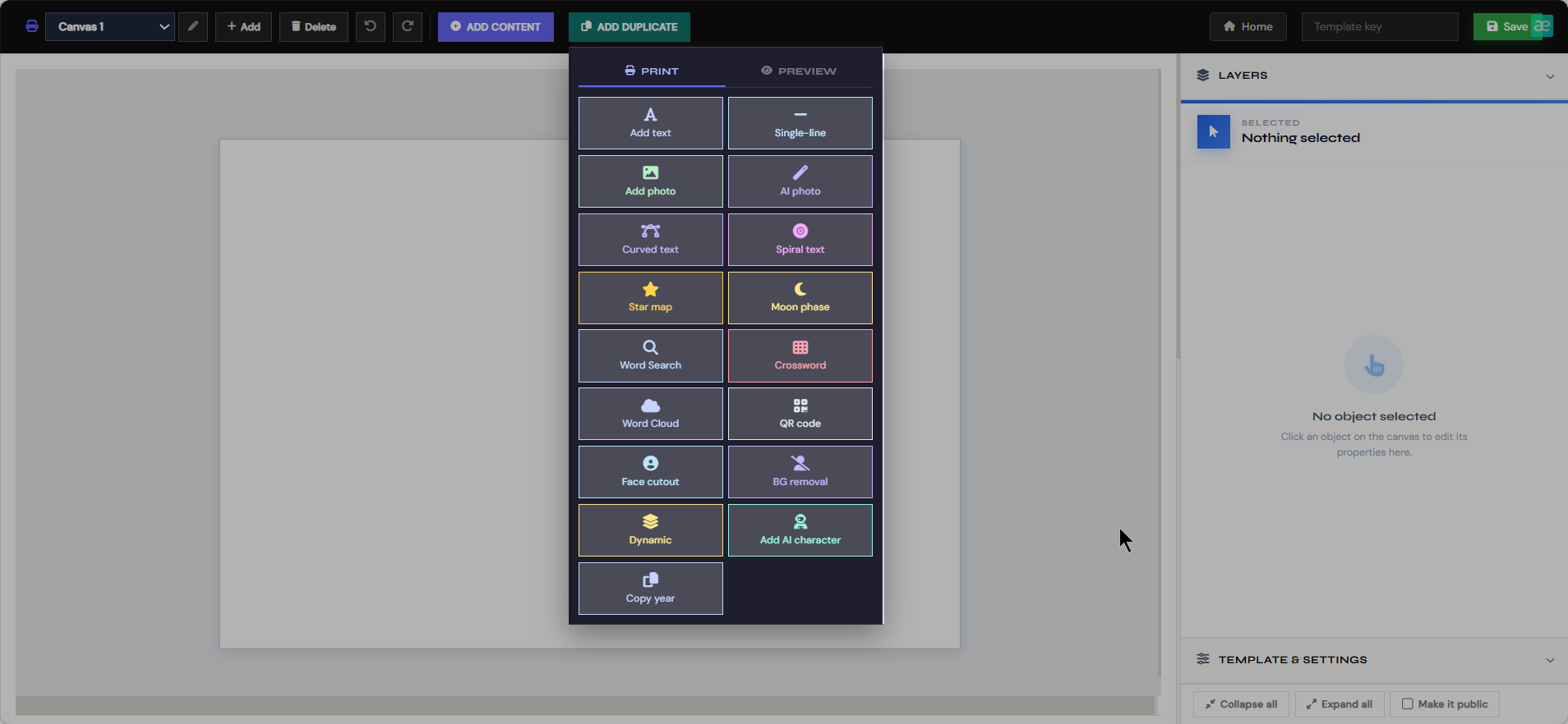 Add duplicate menu